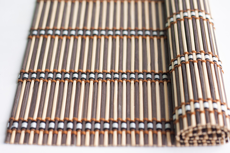 curtain made a bamboo wood use in living roomの写真素材