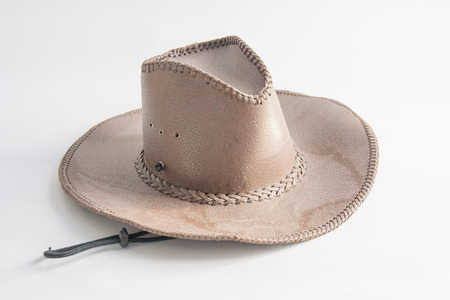 Brown cowboy hat use in farmの写真素材
