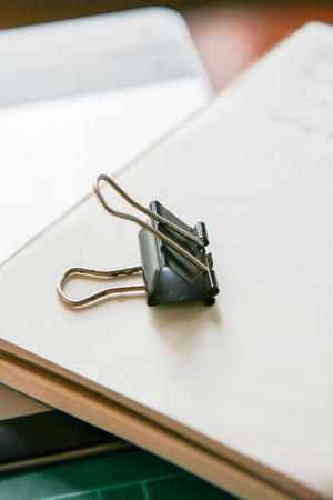 Iron clip use to officeの写真素材