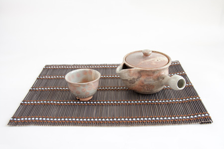 Teapot made of ceramic.の写真素材