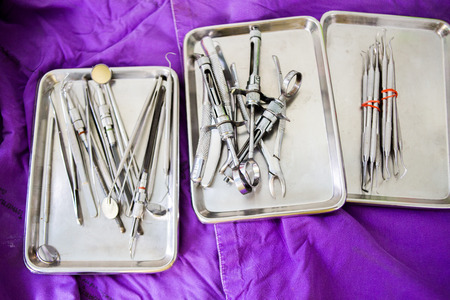 dental tools in clinic