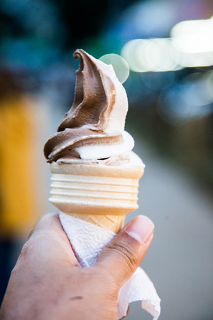 Ice cream made chocolate milk