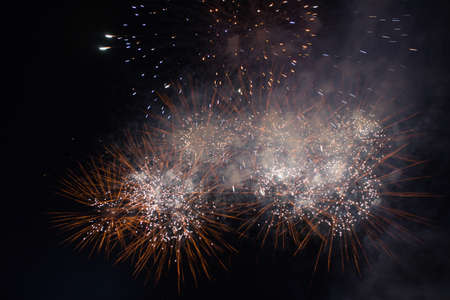 Fireworks in the new year festivalの写真素材