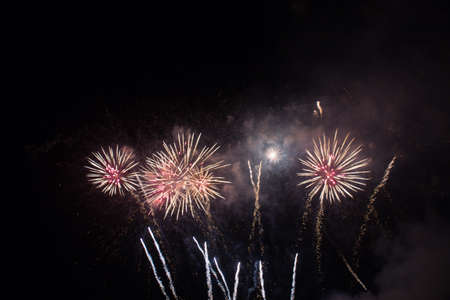 Fireworks in the new year festivalの写真素材