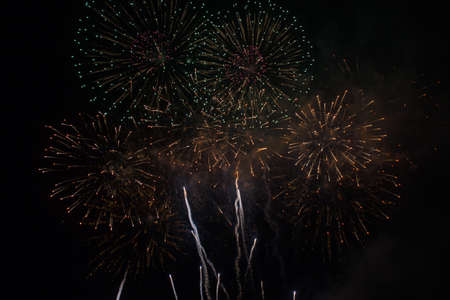Fireworks in the new year festivalの写真素材