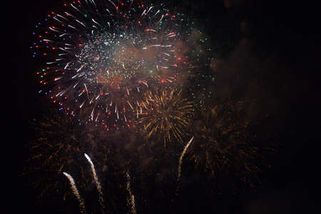 Fireworks in the new year festivalの写真素材