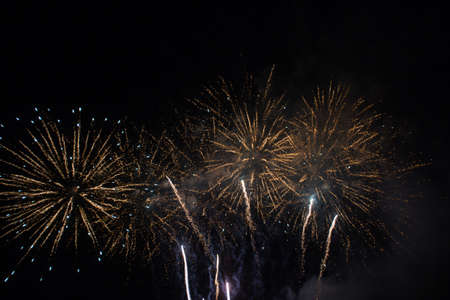 Fireworks in the new year festivalの写真素材