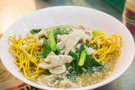 Fried Noodle with pork in Gravy Sauceの写真素材