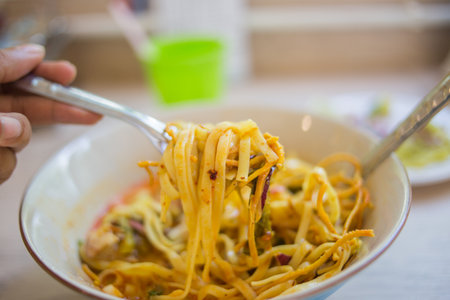 Khao Soi is food in Thailand.の写真素材