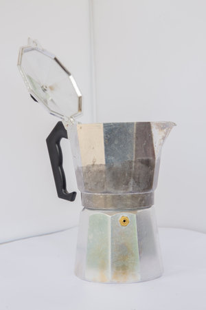The Moka Pot is a stovetop coffee maker used to make espresso-like coffeeの写真素材