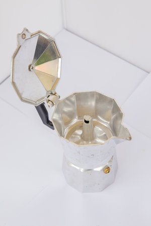 The Moka Pot is a stovetop coffee maker used to make espresso-like coffeeの写真素材