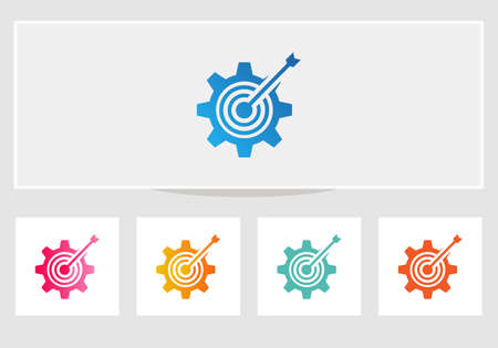 Creative O gear target  template vector modern trendyのイラスト素材