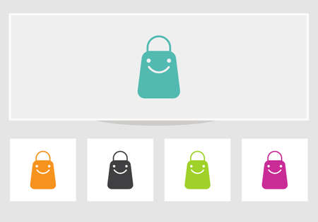 Shopping bag with smile conceptのイラスト素材