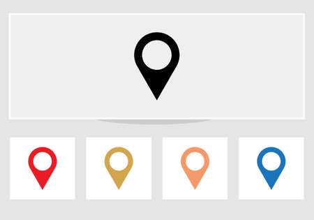 Location icon. Flat location icon designのイラスト素材