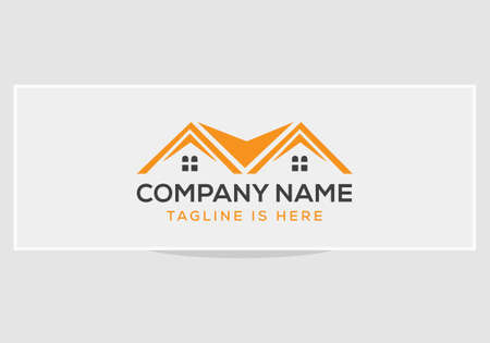 Modern Construction Building logo. Real Estate simple logo design.のイラスト素材