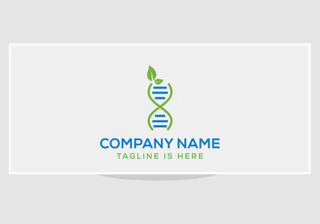 Dna logo, natural protein logo design icon for science technologyのイラスト素材
