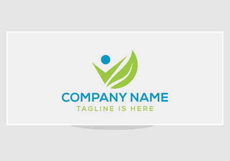 Green leafs bio logo organic. Fitness logo design. Bio logo.のイラスト素材