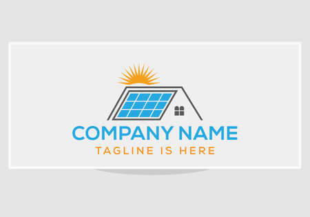 Solar Logo. Solar Energy Logo. Solar energy electric logo.のイラスト素材