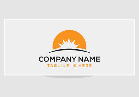 Sun Logo Design. Sun Landscape Logotypesのイラスト素材