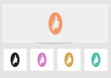 Spa logo. Woman Face beauty and spa Logo Design vector. Beauty logo designのイラスト素材