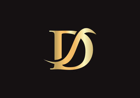 D Modern creative unique elegant minimal. D initial based letter icon logo. D logo designのイラスト素材