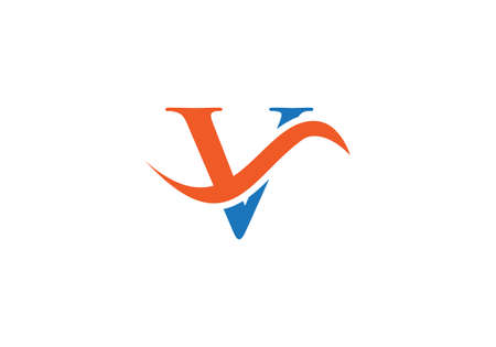 V Modern creative unique elegant minimal. V initial based letter icon logo. V logo designのイラスト素材
