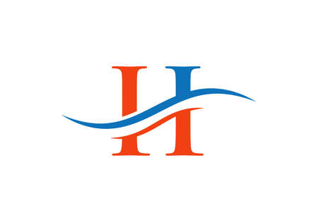 Creative II letter with luxury concept. Modern H Logo Design for business and company identity.のイラスト素材