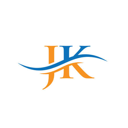Monogram letter JK logo design Vector. JK letter logo design with modern trendyのイラスト素材