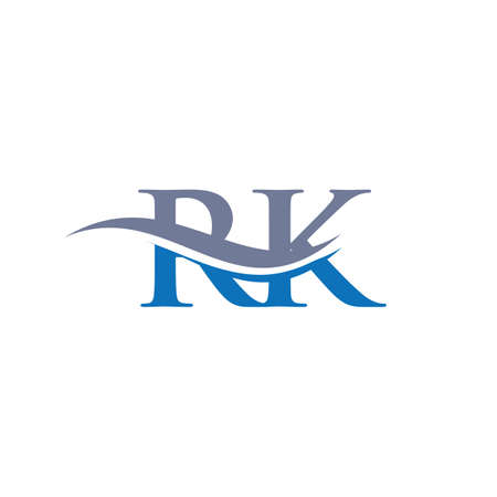 RK Letter Linked Logo for business and company identity. Initial Letter RK Logo Vector Template.のイラスト素材