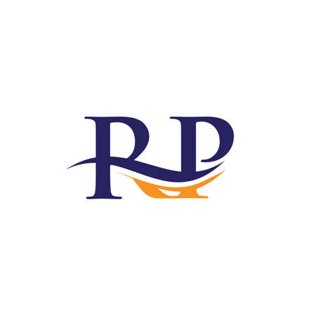 Initial linked letter RP logo design. Modern letter RP logo design vector with modern trendyのイラスト素材