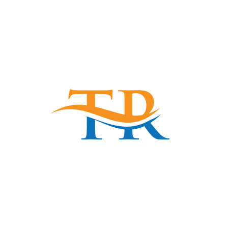 TR logo design. Initial TR letter logo design.のイラスト素材