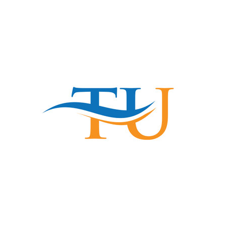 TU Letter Linked Logo for business and company identity. Initial Letter TU Logo Vector Template.のイラスト素材