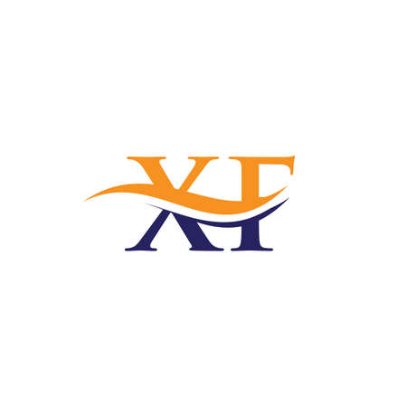 XF Linked Logo for business and company identity. Creative Letter XF Logo Vectorのイラスト素材