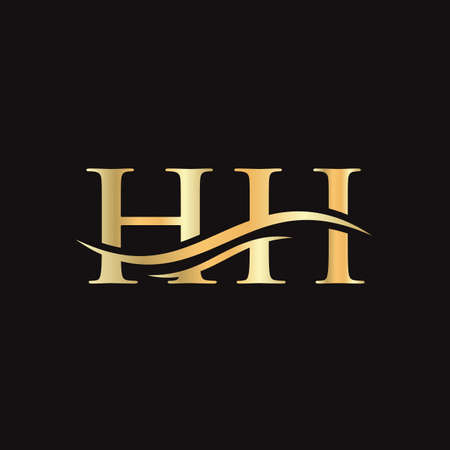 HH Letter Linked Logo for business and company identity. Initial Letter HH Logo Vector Template.のイラスト素材