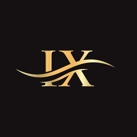 Modern IX Logo Design for business and company identity. Creative IX letter with luxury concept.のイラスト素材