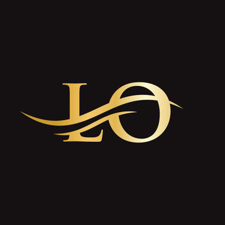 LO logo. Monogram letter LO logo design Vector. LO letter logo design with modern trendy.のイラスト素材