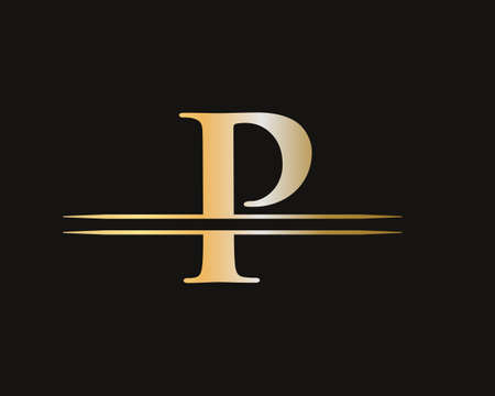 P Logo Design for business and company identity. Creative P letter with luxury conceptのイラスト素材