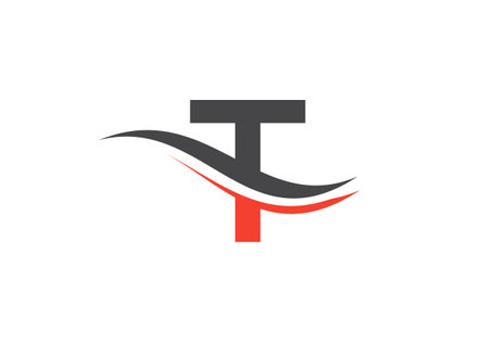 T Logo Design for business and company identity. Creative T letter with luxury conceptのイラスト素材