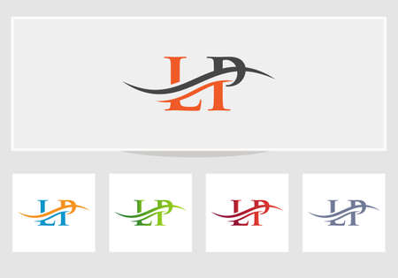 LP Linked Logo for business and company identity. Creative Letter LP Logo Vectorのイラスト素材