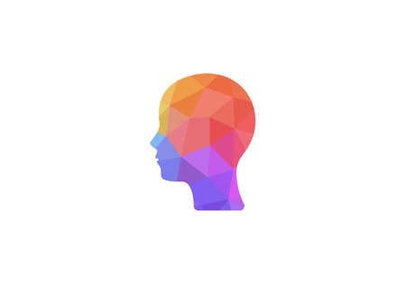 Abstract Man Head Logo abstract design vector template. Person face iconのイラスト素材