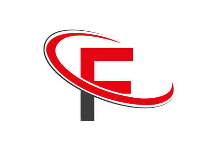 F Logo Design for business and company identity. Creative F letter logo designのイラスト素材