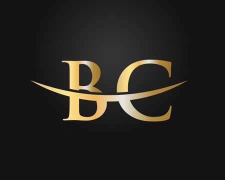 BC logo design. Initial BC letter logo design vector templateのイラスト素材