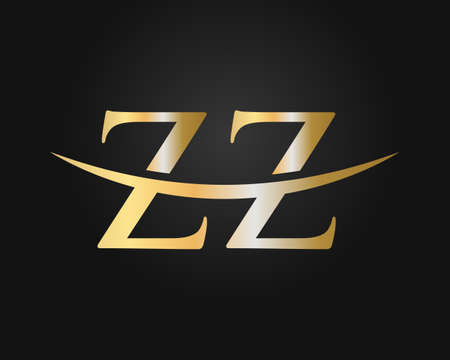 Modern ZZ Logo Design for business and company identity. Creative ZZ letter logo Designのイラスト素材