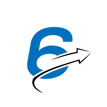 Finance Logo With 6 Number Concept. Marketing And Financial Business Logo. 6 Financial Logo Template...