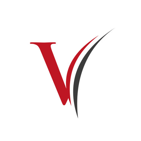 Initial V Letter Alphabet Logo Design In Vector Format. Letter V Logo Illustrationのイラスト素材