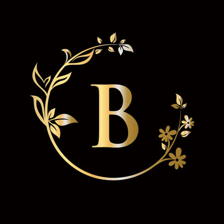 Letter B Beauty flower logo with creative concept for company, business, decorative, flower, beauty, spa premium vector templateのイラスト素材