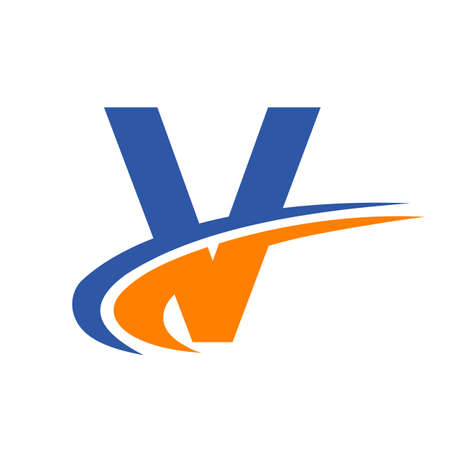 Letter V Logo Design For Marketing And Finance Business. Initial V Logotype Signのイラスト素材