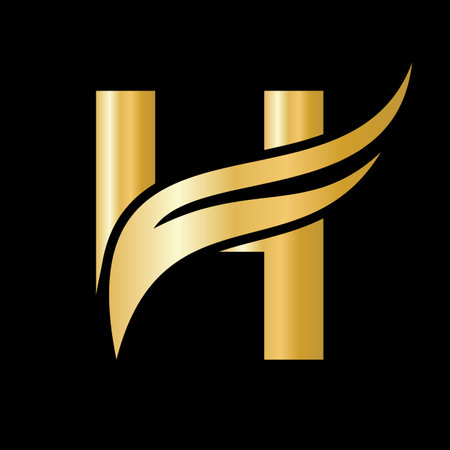 Letter H Wing Logo For Transport, Freight, Transportation Logotype Vector Templateのイラスト素材