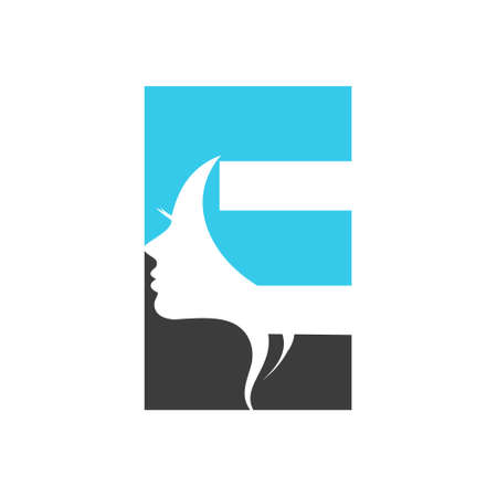 Initial Letter E Beauty Spa Logo Design Concept For Spa, Fashion, Salon, Cosmetic Vector Templateのイラスト素材