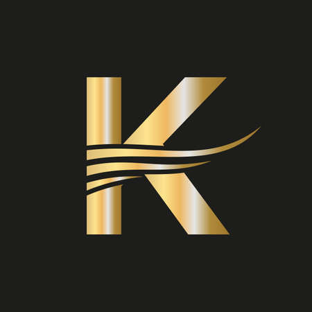 Modern Letter K, K Logo Monogram Logotype Vector Template Combined with Luxury, Fashion Business and Company Identityのイラスト素材